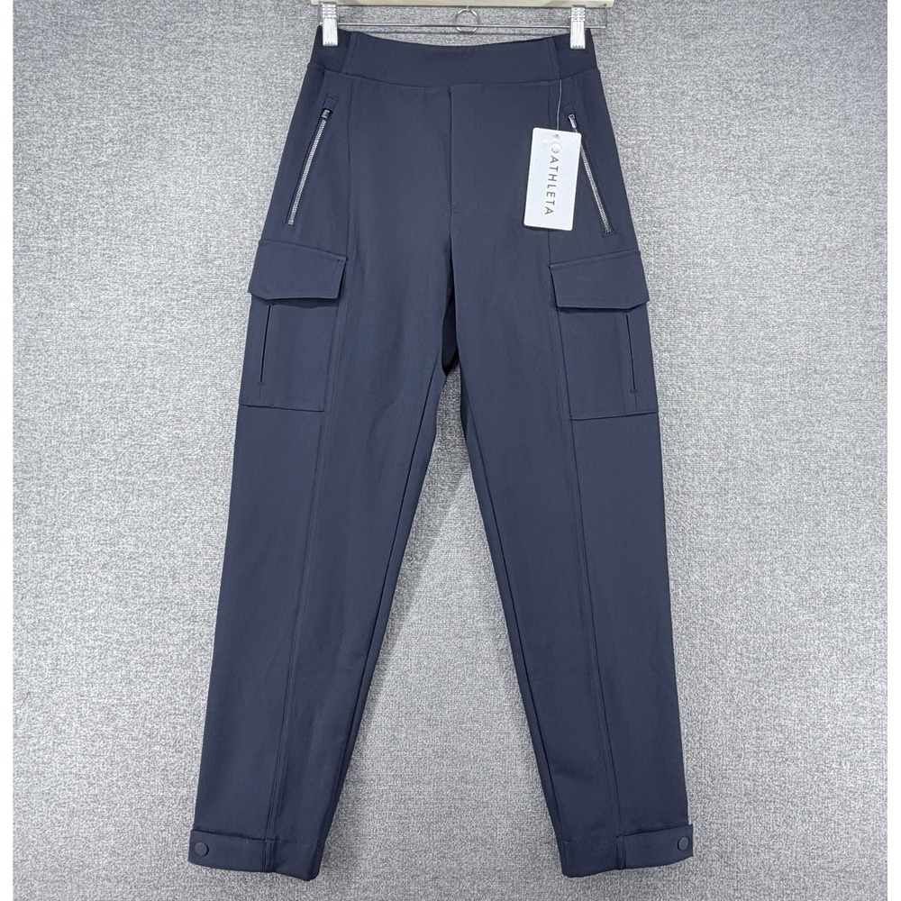 Athleta Endless Cargo Pants Women Size 0 Blue Activewear NEW $129